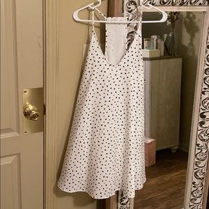 Black and white dotted dress